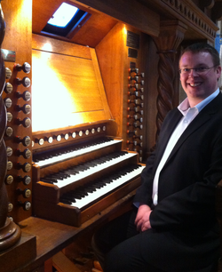 Andrew West at Romsey Abbey, Hampshire, UK