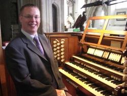 Andrew West at the Organ of Holy Trinity, Bradford on Avon