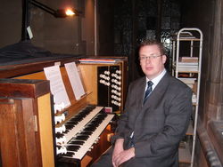 Andrew West at the Organ of St Mary of Eton, Hackney Wick