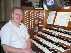 Andrew West at the Organ of St Edmundsbury Cathedral