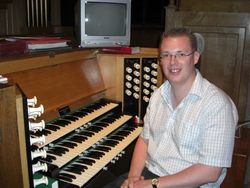 Andrew West at the Organ of Lavenham Parish Church