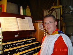 Andrew West at the Organ of Truro Cathedral