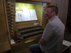 Andrew West at the Organ of Boulogne Cathedral, France