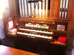 St Mary & All Saints Chitterne Organ Console Henry Willis 1968